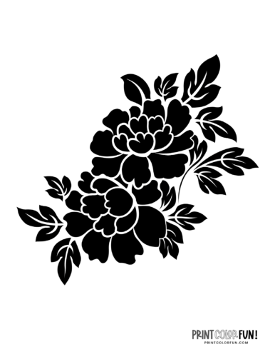 flower outline printable