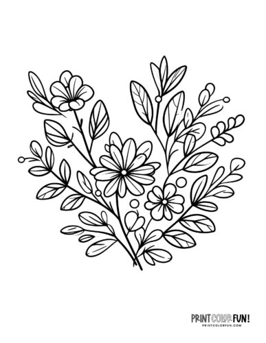 Flowers growing (2) coloring page at PrintColorFun com from PrintColorFun com