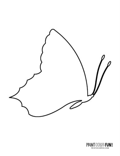 Flying butterfly outline coloring page - PrintColorFun com