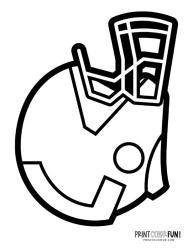 Football helmet coloring page