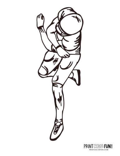 Football player coloring pages Free sports printables (1)
