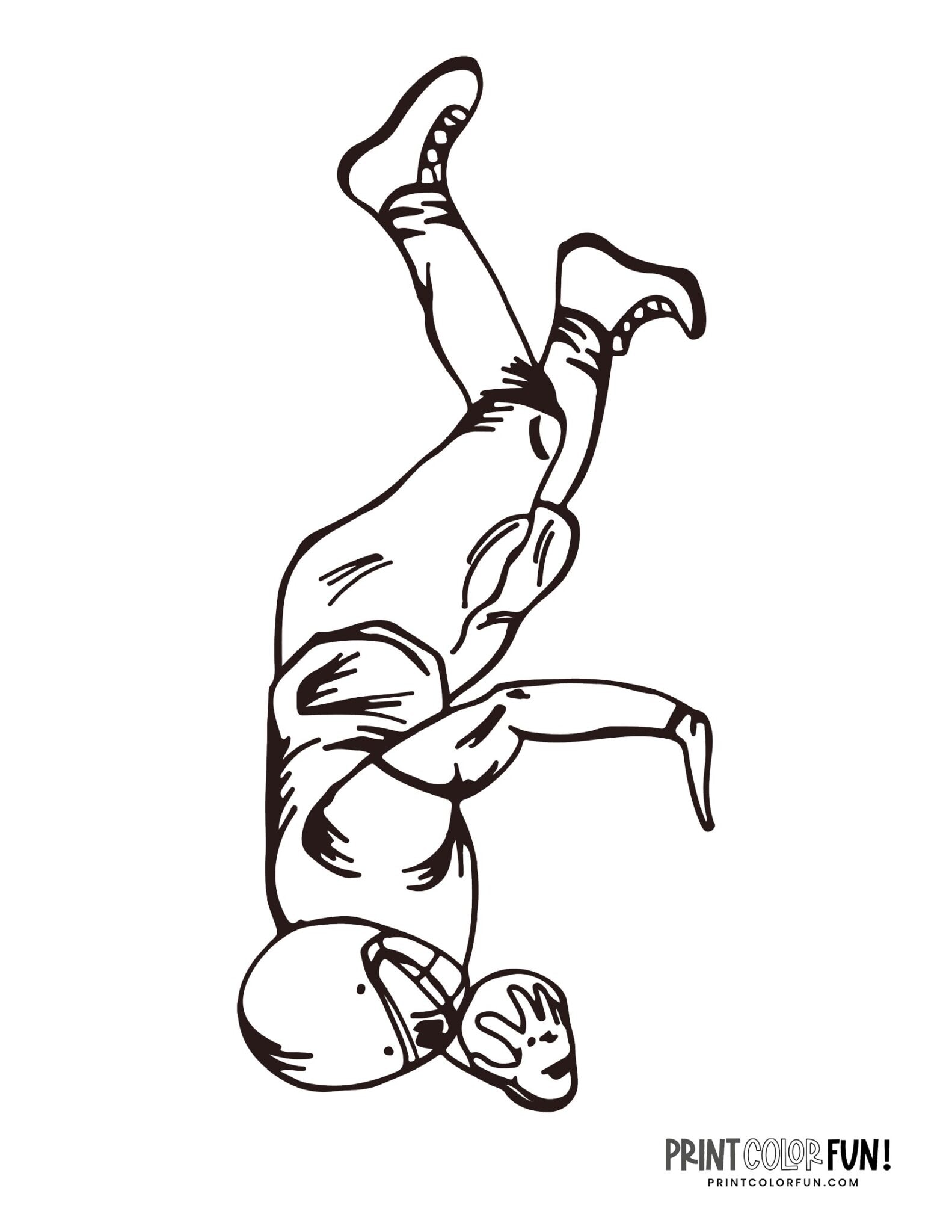 14 football player coloring pages: Free sports printables, at ...