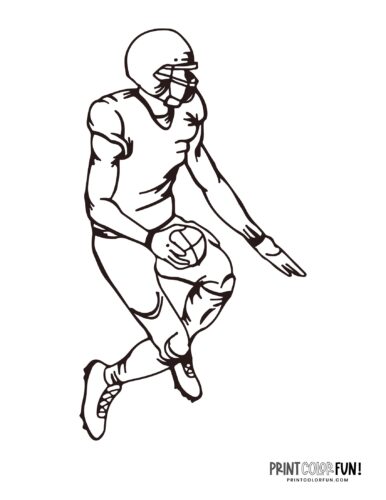 14 football player coloring pages: Free sports printables - Print Color Fun!