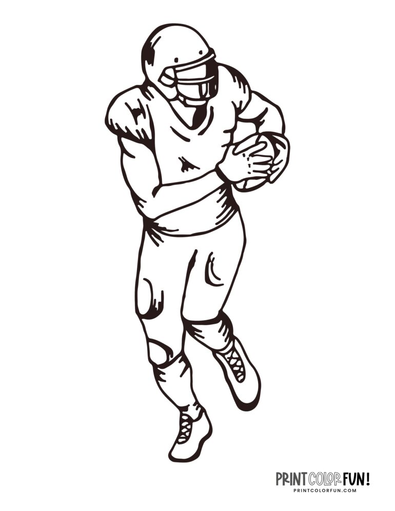 14 football player coloring pages Free sports printables, at