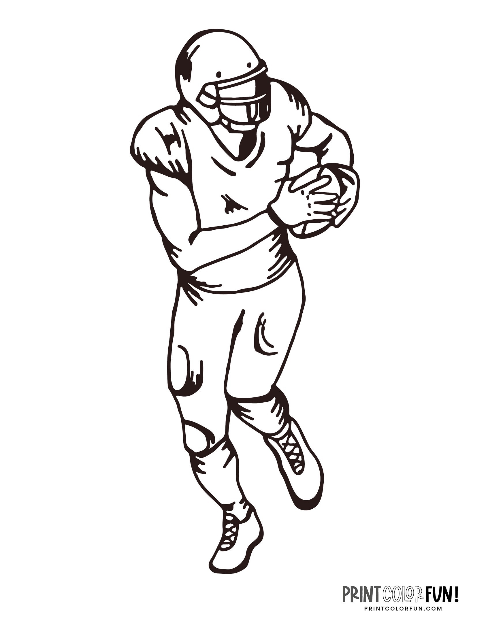14 football player coloring pages Free sports printables Print Color
