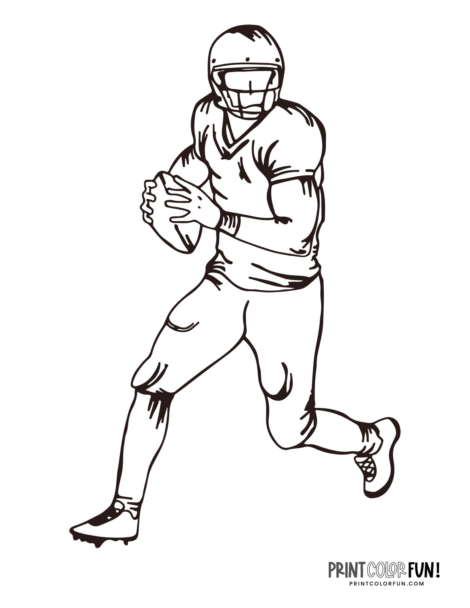 14 Football Player Coloring Pages Free Sports Printables At 