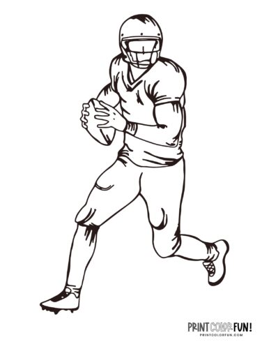 14 football player coloring pages: Free sports printables - Print