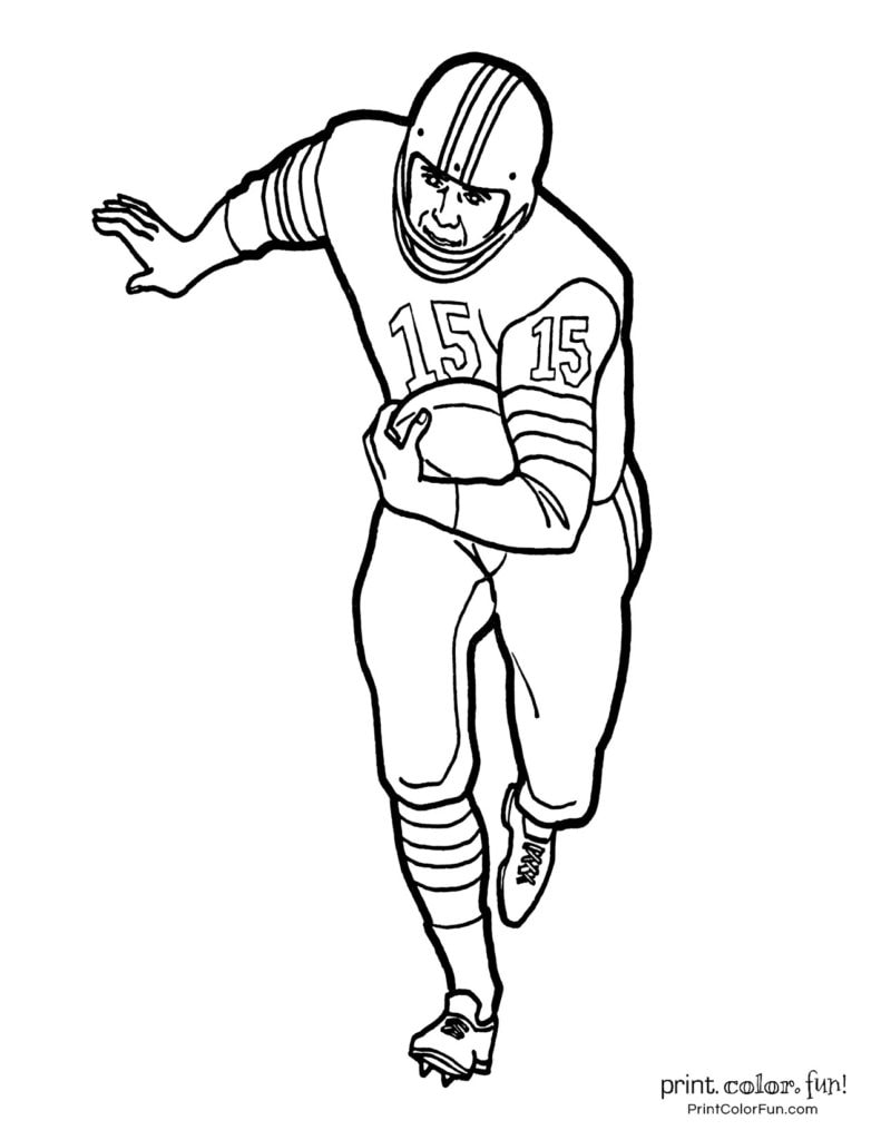 14 football player coloring pages Free sports printables