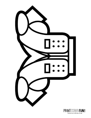 Football shoulder pads coloring page