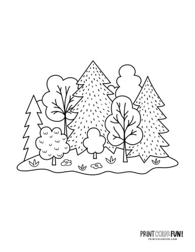 Forest coloring page clipart at PrintColorFun com 3