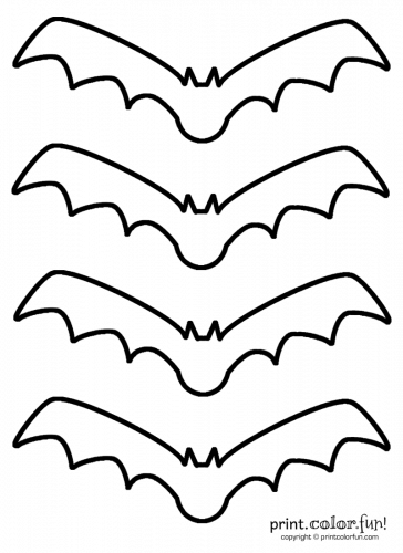 4 bat stencils - Print Color Fun!