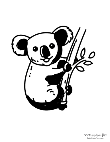 Free cute koala coloring pages (5)