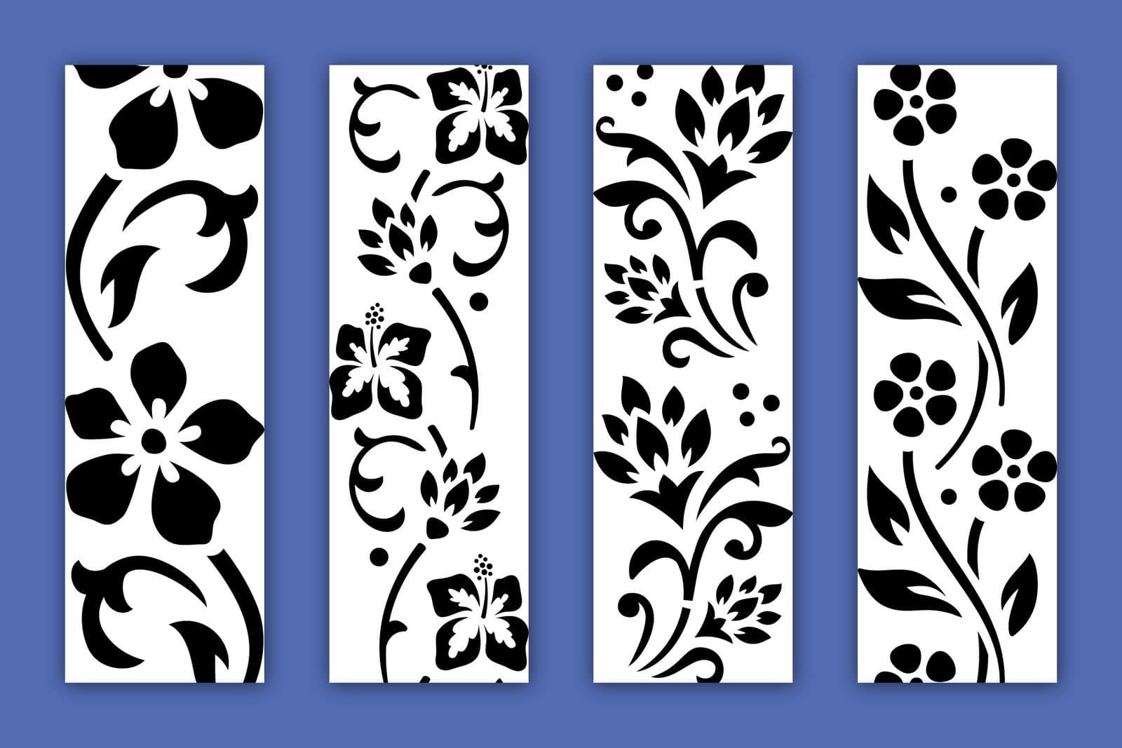 10 free flower stencil designs for printing & craft projects, at PrintColorFun.com