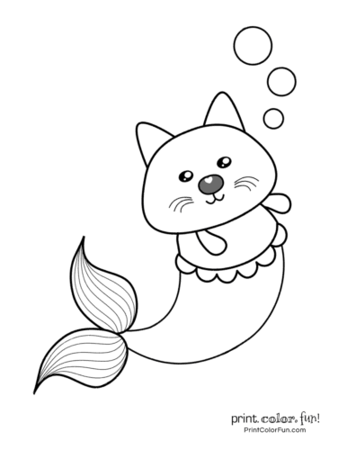 30+ mermaid coloring pages: Free fantasy printables - Print. Color. Fun!