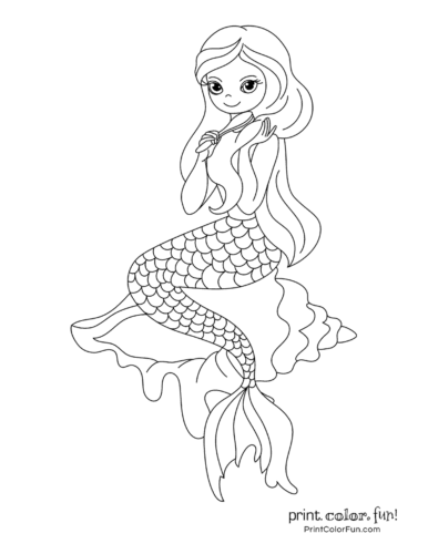 30 Mermaid Coloring Pages Free Fantasy Printables Print Color Fun