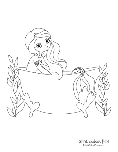 30 Mermaid Coloring Pages Free Fantasy Printables Print Color Fun