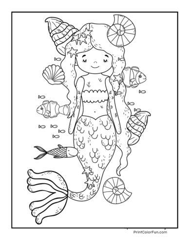 30+ mermaid coloring pages: Free fantasy printables - Print. Color. Fun!