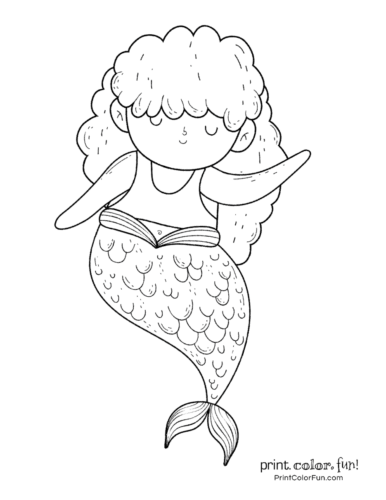 30 mermaid coloring pages Cute free fantasy printables