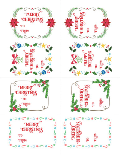 Free printable Christmas gift tags in color (2)