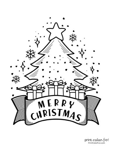 Free printable Christmas tree coloring pages (12)