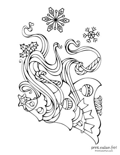 Free printable Christmas tree coloring pages (4)