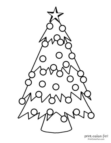 Free printable Christmas tree coloring pages (7)