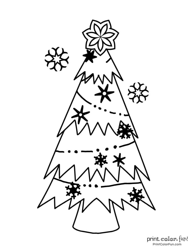 Top 100 Christmas tree coloring pages: The ultimate (free!) printable