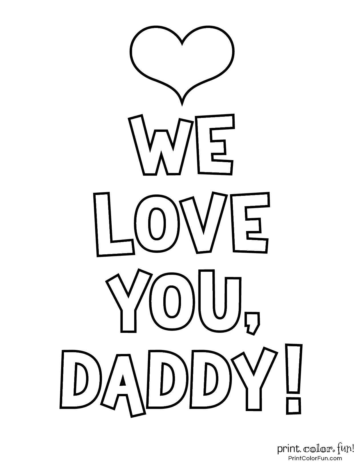 Yes daddy coloring pages