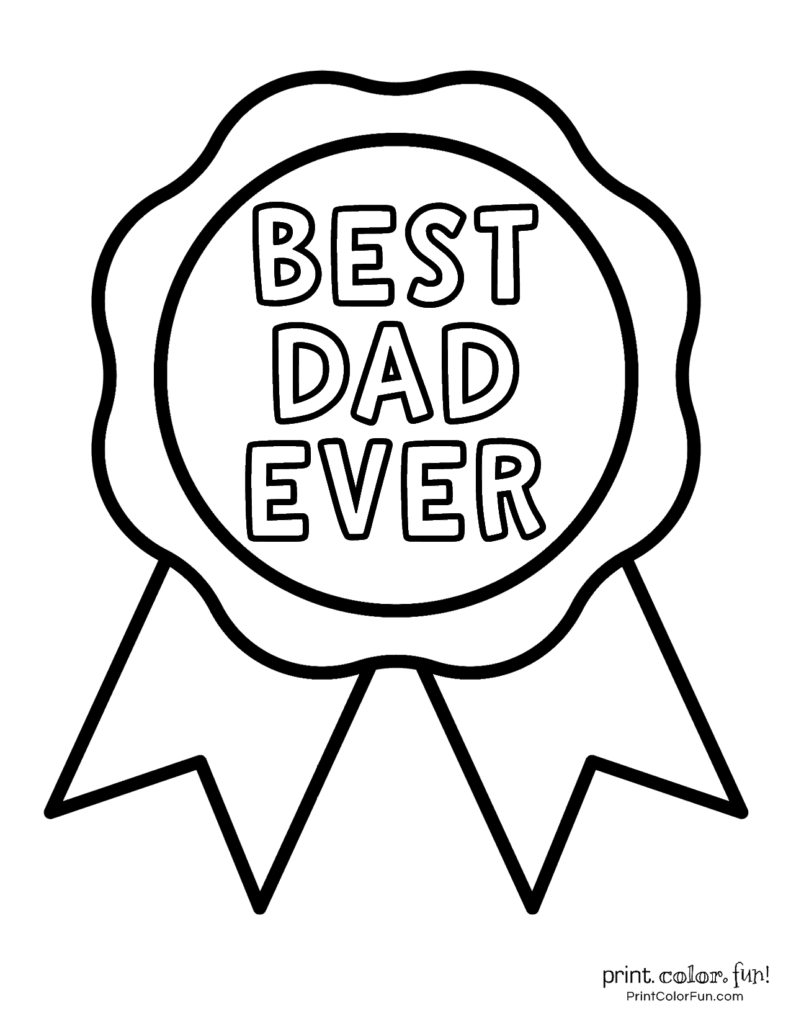 16 free printable Father's Day coloring pages - Print. Color. Fun!