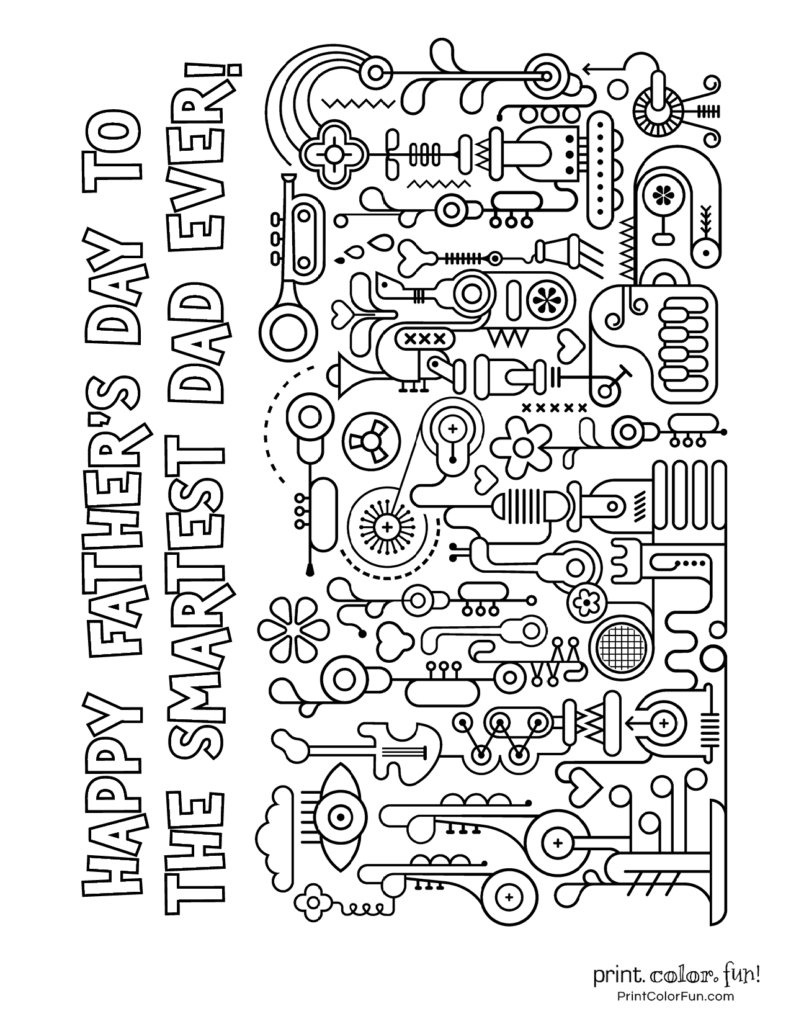 16 free printable Father's Day coloring pages - Print. Color. Fun!