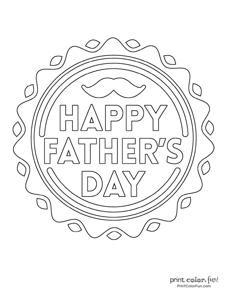 16 free printable Father's Day coloring pages - Print. Color. Fun!