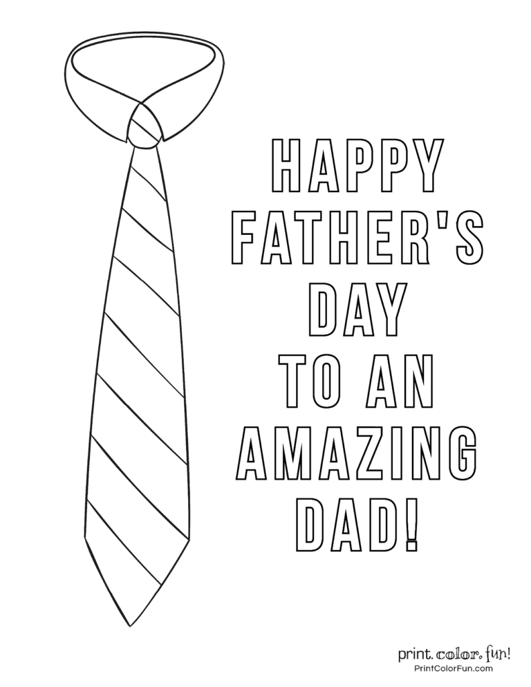 16 free printable Father's Day coloring pages - Print. Color. Fun!