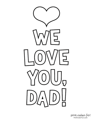 16 free printable father's day coloring pages  print color