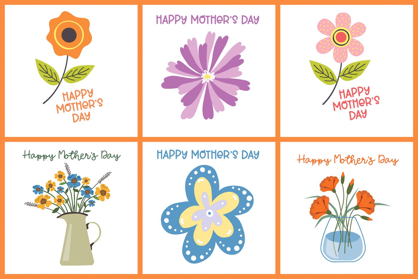 Free printable Mother's Day cards with flowers
