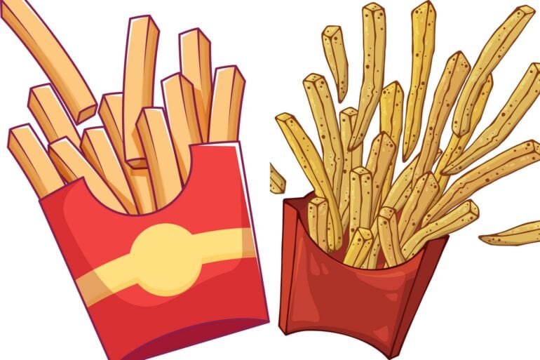 French fries coloring pages