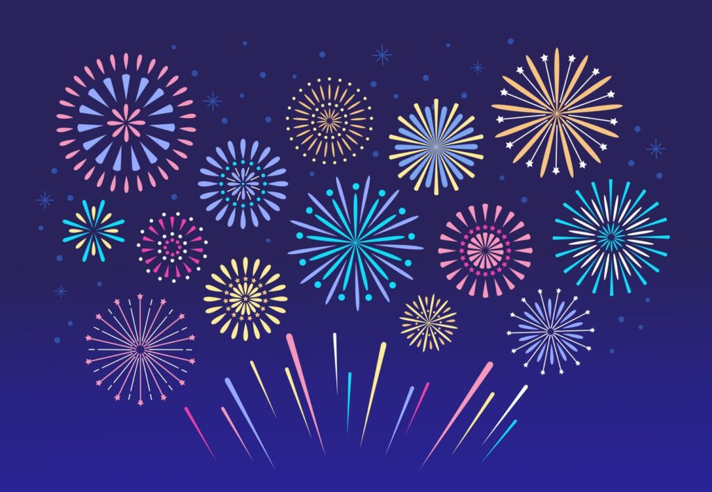 Fun fireworks coloring pages from PrintColorFun_com