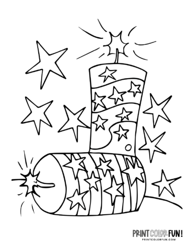 Fun printable firecracker coloring pages (1)