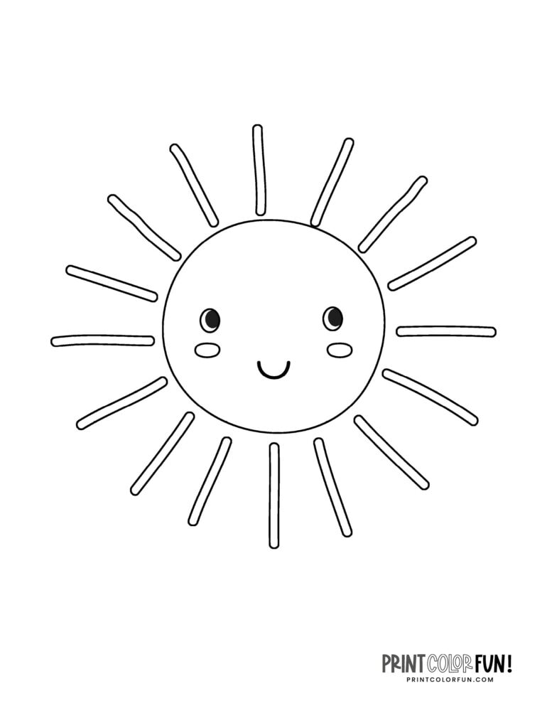24 fun sun clipart plus cute sun printable coloring pages for crafts ...