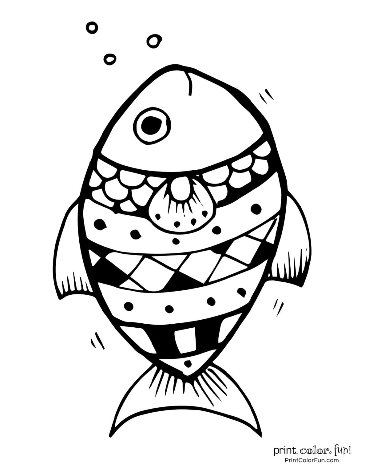 Top 100 fish coloring pages: Cute free printables - Print Color Fun!