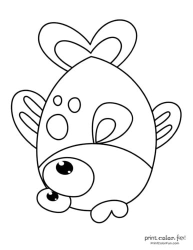 Top 100 fish coloring pages: Cute free printables - Print Color Fun!