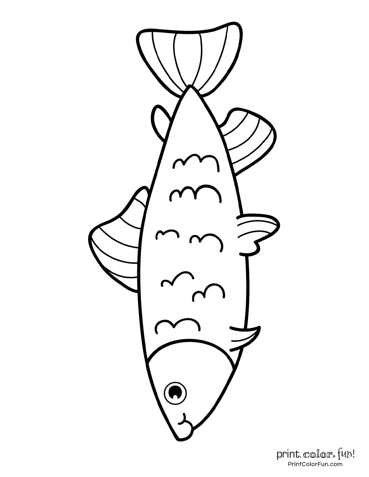 Top 100 fish coloring pages: Cute free printables - Print Color Fun!