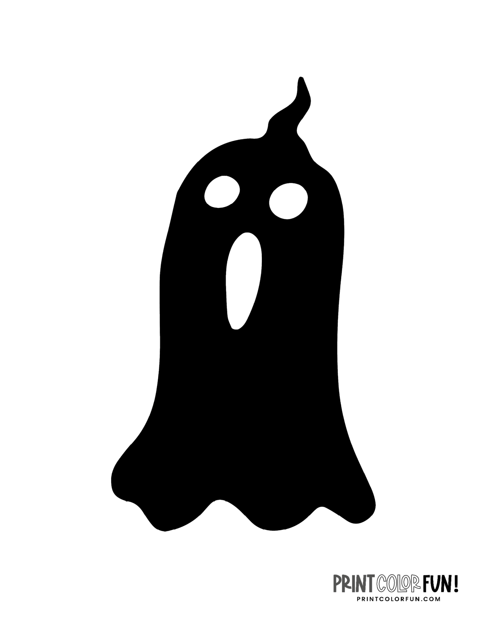 Ghost Pumpkin Carving Stencil Printable