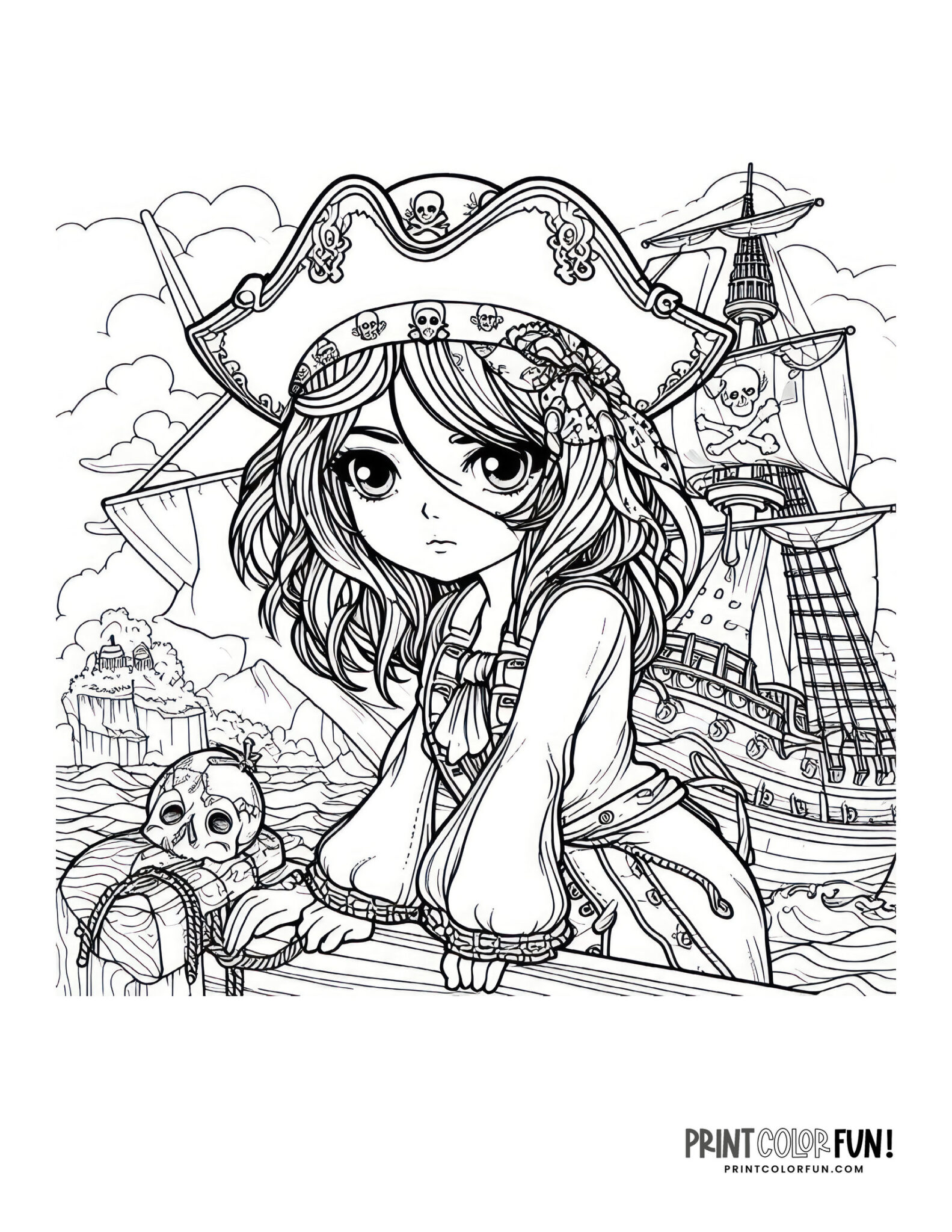 Pirate clipart, coloring pages, fun activities & learning little ...