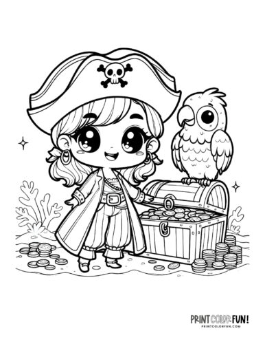 Girl pirate coloring page from PrintColorFun com (3)