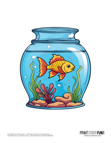 Goldfish in a container clipart from PrintColorFun com.jpg