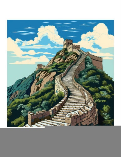 Great Wall of China clipart image from PrintColorFun com (2)