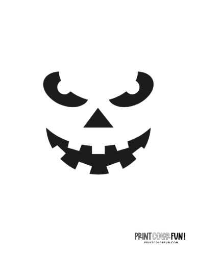 Halloween Jack o Lantern pumpkin face stencil template (6)