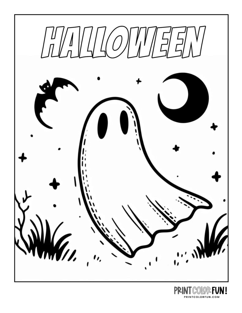 Boo! These 22 ghost coloring pages are your key to spook-tacular fun