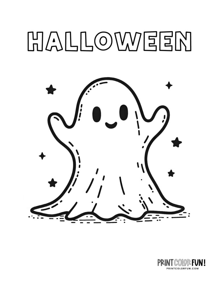 Boo! These 22 ghost coloring pages are your key to spook-tacular fun ...