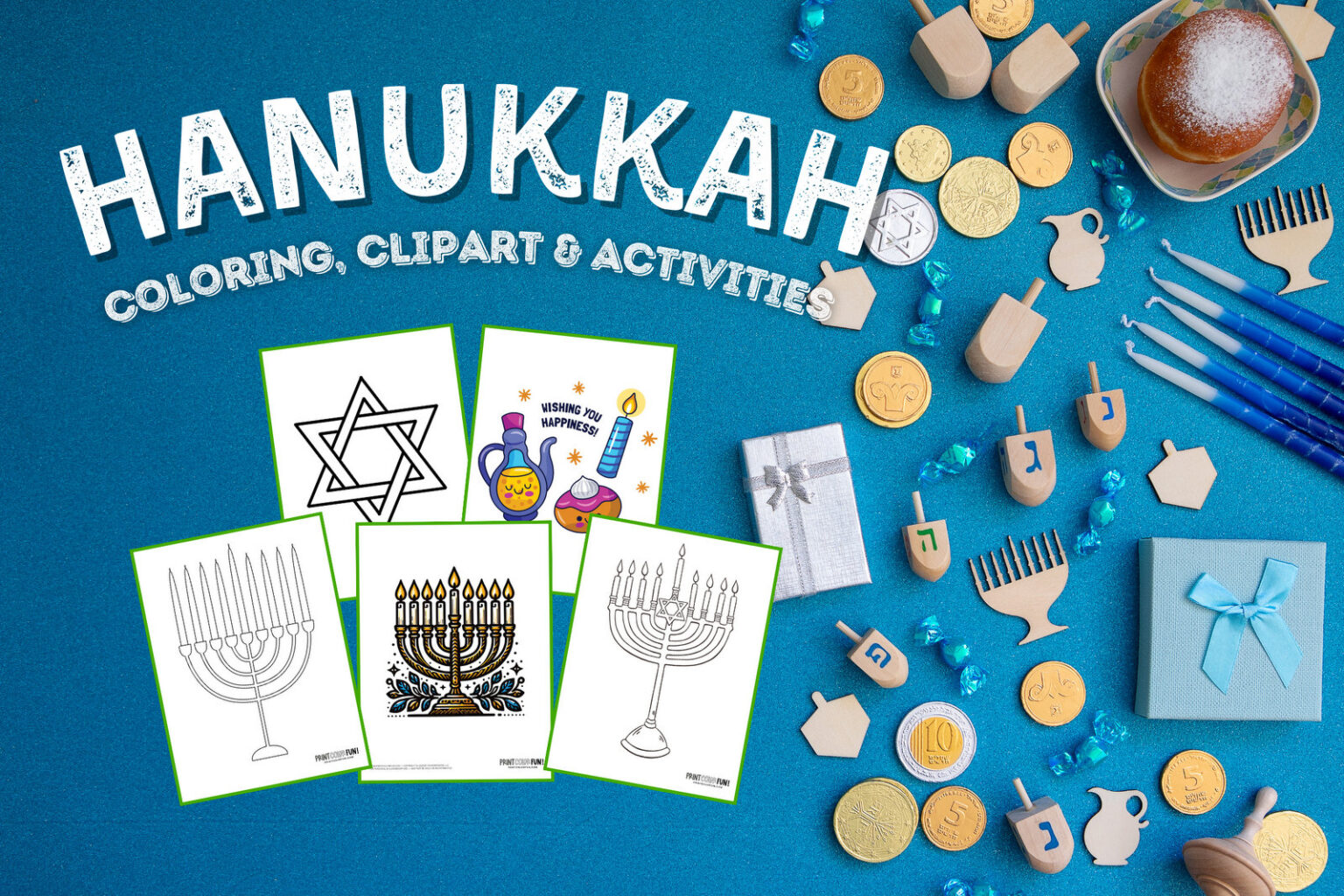 21 Hanukkah coloring pages & menorah clipart, plus info about this ...